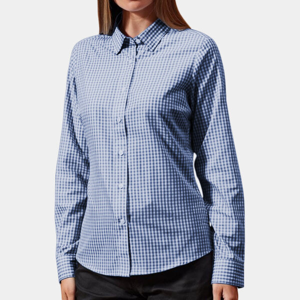 Brook Taverner Ladies Kansas Gingham Long Sleeve Shirt Thumbnail