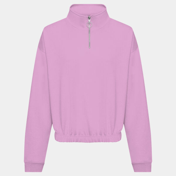 AWDis Ladies Cropped 1/4 Zip Sweatshirt Thumbnail