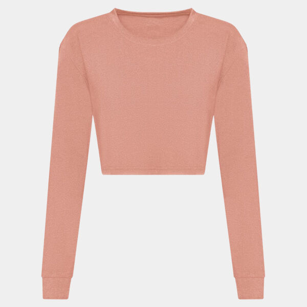 AWDis Ladies Long Sleeve Cropped T-Shirt Thumbnail