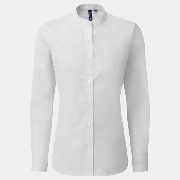 Premier Ladies Banded Collar Grandad Shirt Thumbnail