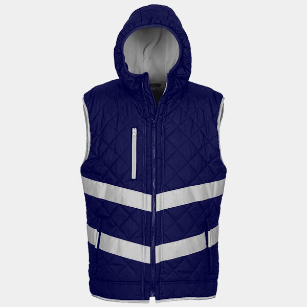Yoko Hi-Vis Kensington Hooded Gilet Thumbnail