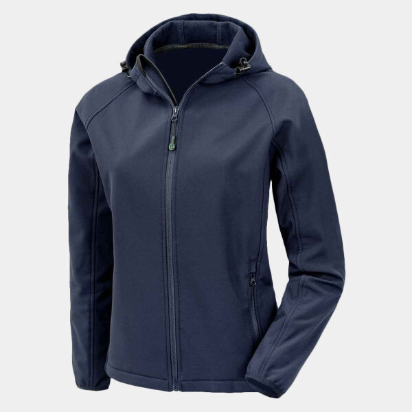 Result Recycled Ladies Three Layer Printable Hooded Soft Shell Jacket Thumbnail