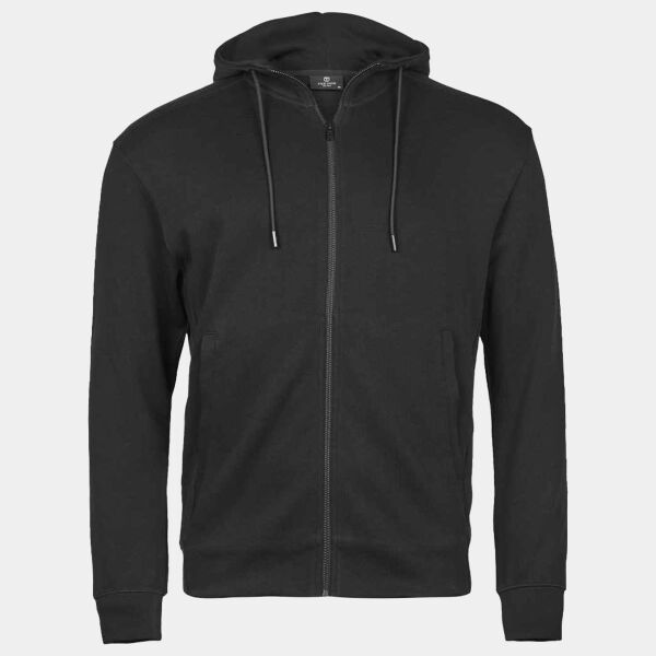 Tee Jays Ribbed Interlock Full Zip Hooded Sweatshirt Thumbnail