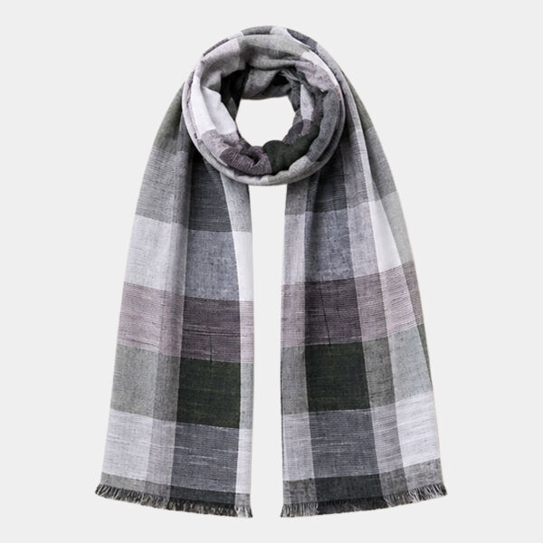 Spasso Greenish Check Scarf Thumbnail