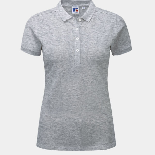 Russell Athletic Ladies Stretch Piqué Polo Shirt Thumbnail