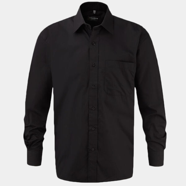 Russell Athletic Collection Long Sleeve Easy Care Cotton Poplin Shirt Thumbnail