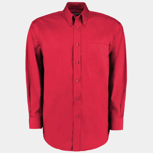 Kustom Kit Premium Long Sleeve Classic Fit Oxford Shirt Thumbnail