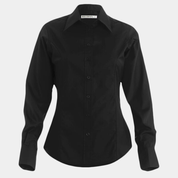 Kustom Kit Ladies Premium Long Sleeve Tailored Oxford Shirt Thumbnail