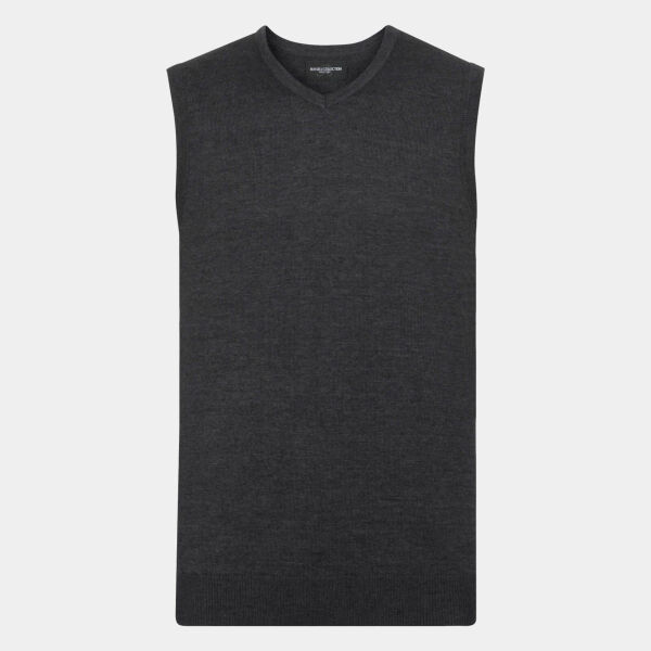 Russell Athletic Collection Sleeveless Cotton Acrylic V Neck Sweater Thumbnail