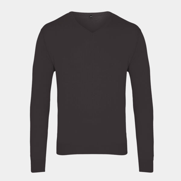 Premier Knitted Cotton Acrylic V Neck Sweater Thumbnail