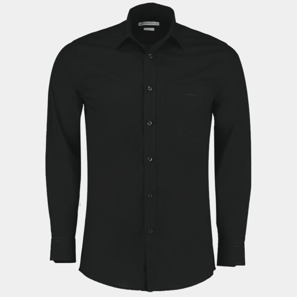 Kustom Kit Long Sleeve Tailored Poplin Shirt Thumbnail