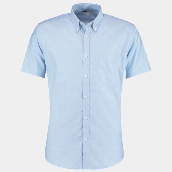 Kustom Kit Short Sleeve Slim Fit Oxford Shirt Thumbnail