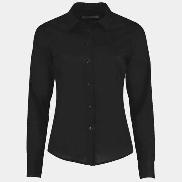 Kustom Kit Ladies Long Sleeve Tailored Poplin Shirt Thumbnail