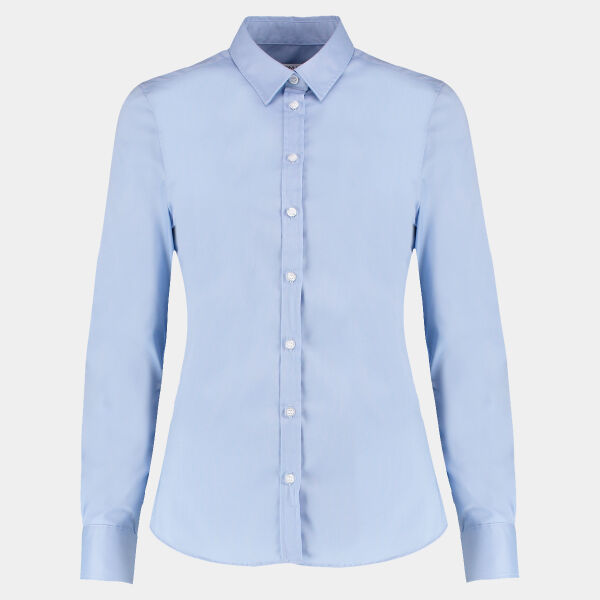 Kustom Kit Ladies Long Sleeve Tailored Stretch Oxford Shirt Thumbnail