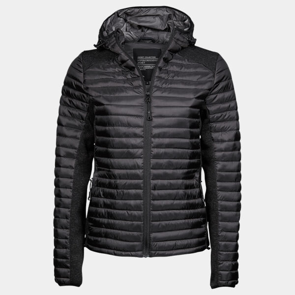 Tee Jays Ladies Crossover Hooded Padded Outdoor Jacket Thumbnail