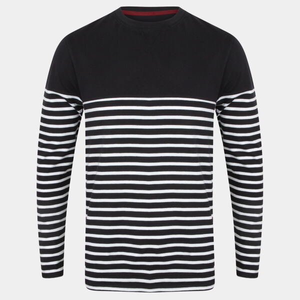 Front Row Unisex Long Sleeve Breton Striped T-Shirt Thumbnail