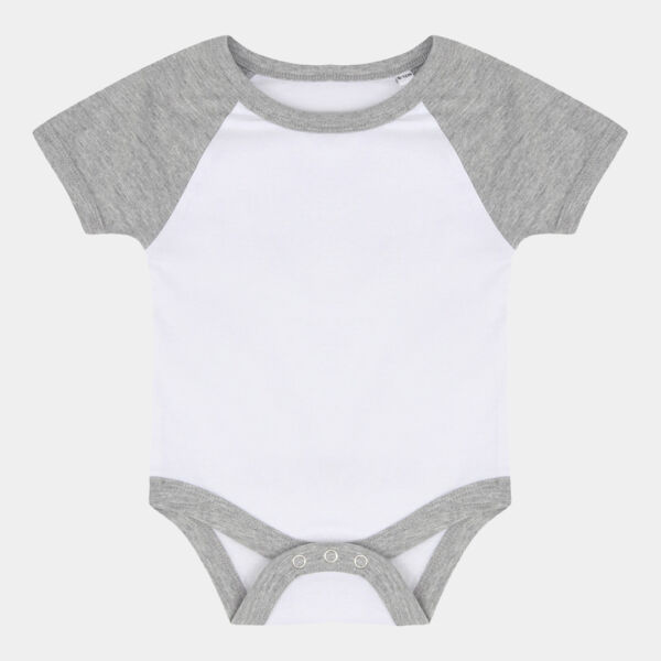 Larkwood Essential Short Sleeve Baby Baseball Bodysuit Thumbnail