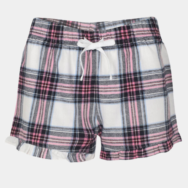 SF Clothing Ladies Tartan Frill Lounge Shorts Thumbnail