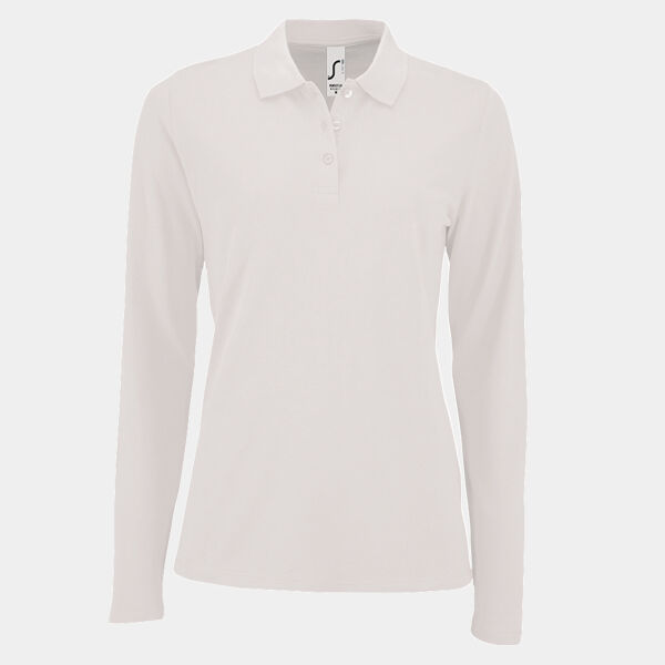 SOL'S Ladies Perfect Long Sleeve Piqué Polo Shirt Thumbnail