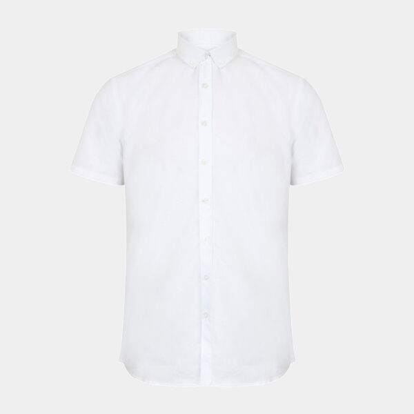 Henbury Modern Short Sleeve Slim Fit Oxford Shirt Thumbnail