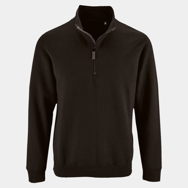 SOL'S Stan Contrast Zip Neck Sweatshirt Thumbnail