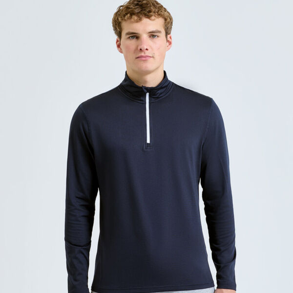 TriDri® recycled long sleeve brushed back ¼ zip top Thumbnail