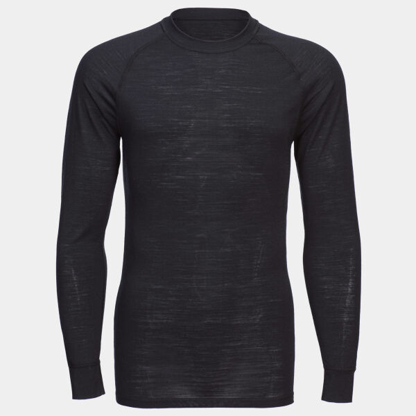 Merino wool crew neck long sleeve top Thumbnail