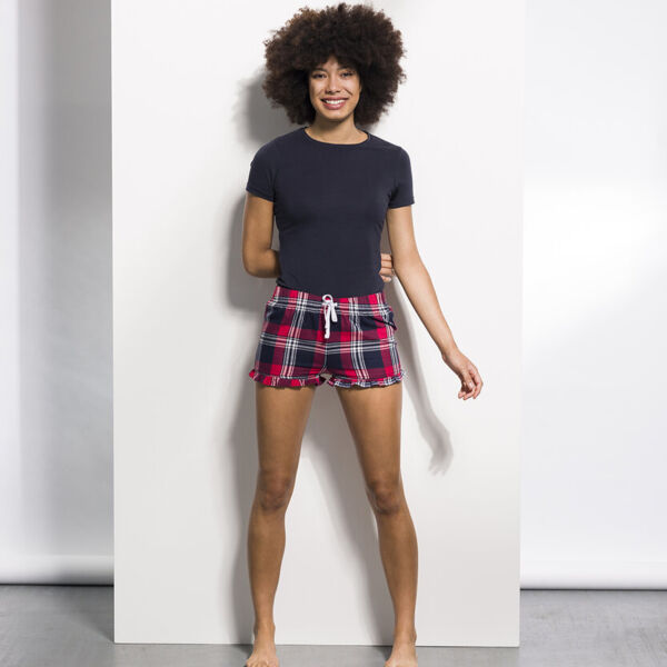 Women's tartan frill shorts Thumbnail