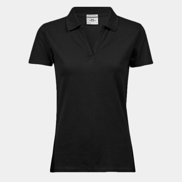 Women’s luxury stretch v-neck polo (1409) Thumbnail