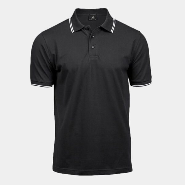 Luxury stripe stretch polo (1407) Thumbnail