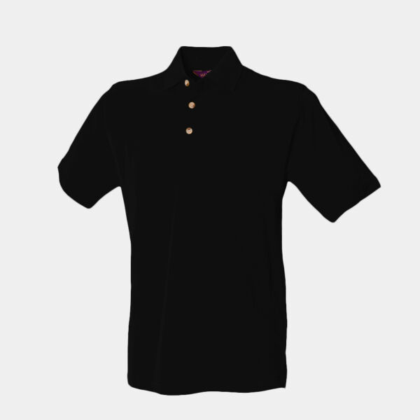 Classic cotton piqué polo with stand-up collar Thumbnail