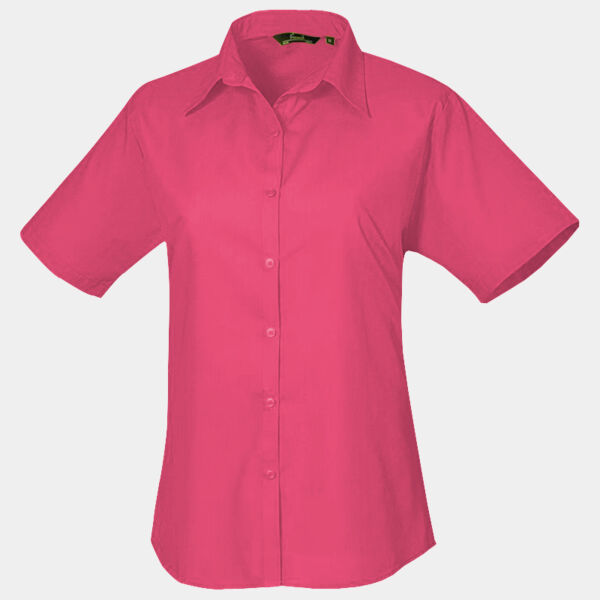 Women's short sleeve poplin blouse Thumbnail