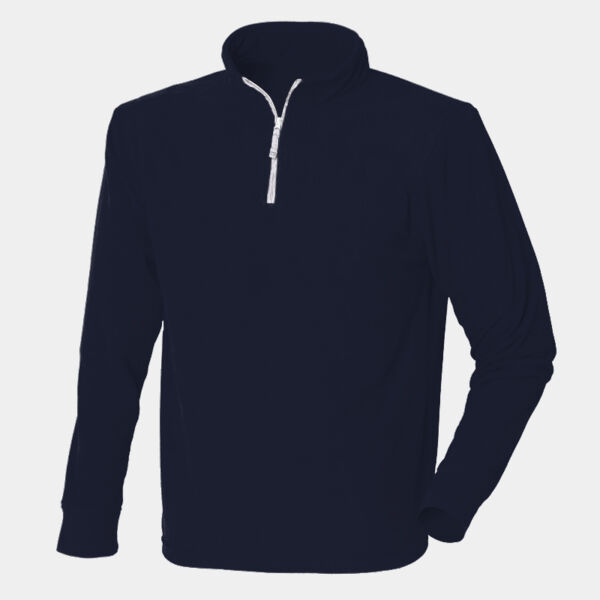 ¼ zip long sleeve fleece piped Thumbnail