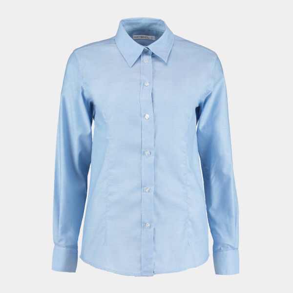 Women's workplace Oxford blouse long-sleeved (tailored fit) Thumbnail