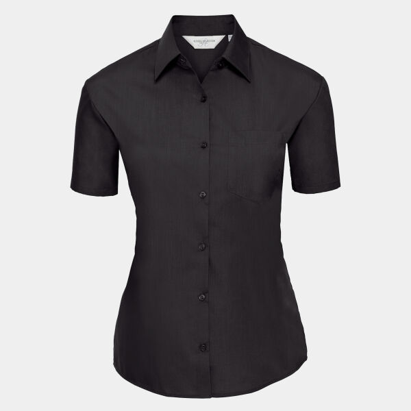 Women's short sleeve polycotton easycare poplin shirt Thumbnail