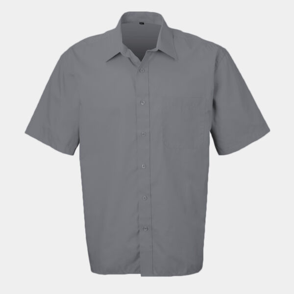 Short sleeve polycotton easycare poplin shirt Thumbnail