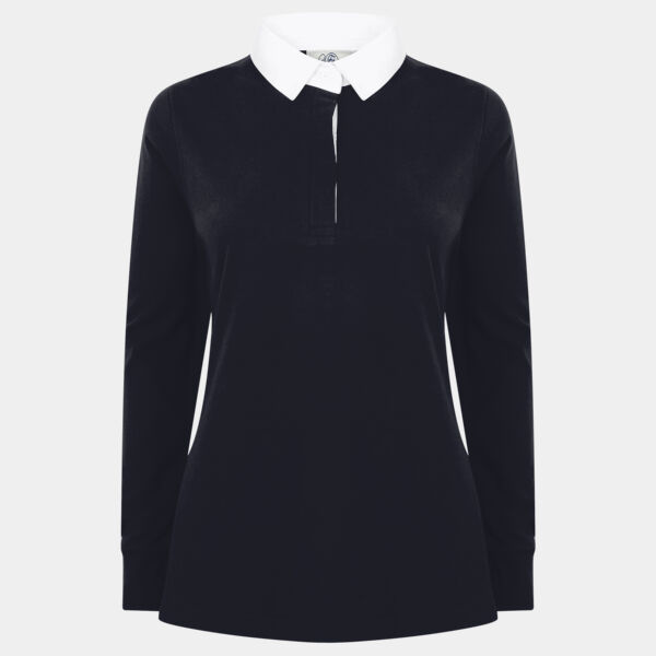 Women's long sleeve plain rugby shirt Thumbnail