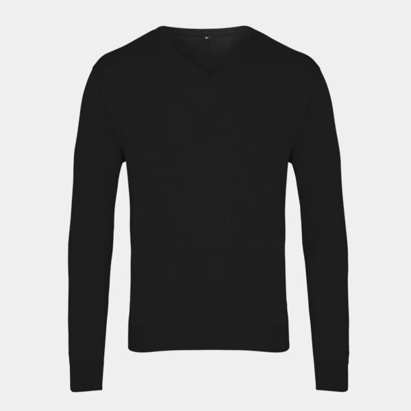 V-neck knitted sweater Thumbnail