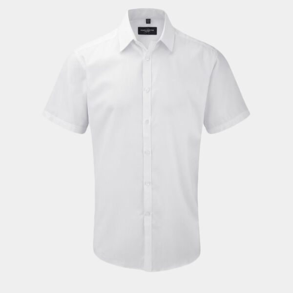 Short sleeve herringbone shirt Thumbnail