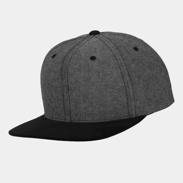 Chambray-suede snapback (6089CH) Thumbnail