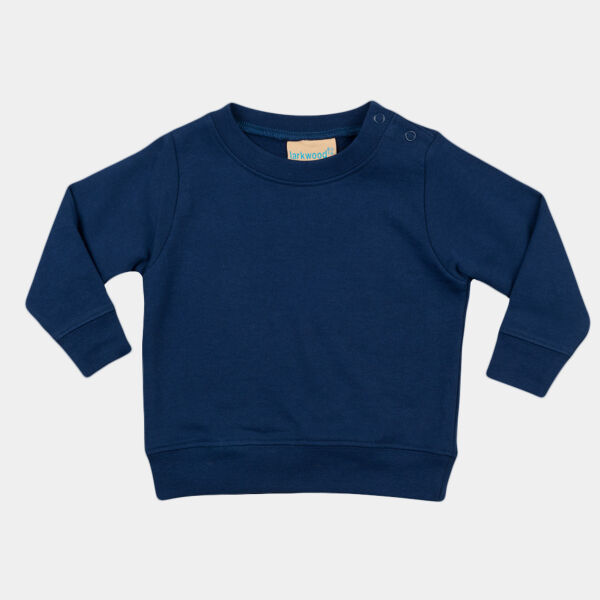 Crew neck sweatshirt with shoulder poppers Thumbnail