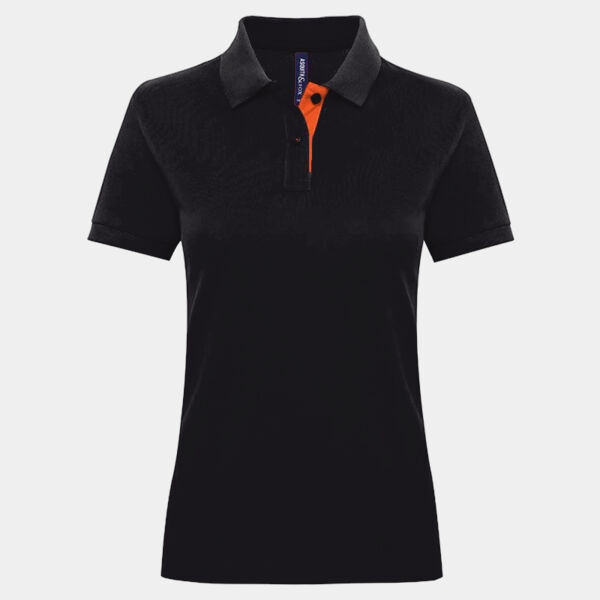 Women's contrast polo Thumbnail