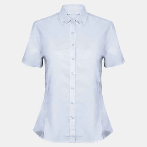 Women's modern short sleeve Oxford shirt Thumbnail