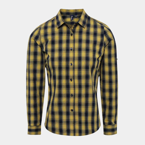 Women's Mulligan check cotton long sleeve shirt Thumbnail