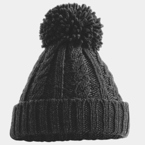 Cable knit melange beanie Thumbnail