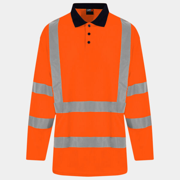 High visibility long sleeve polo Thumbnail