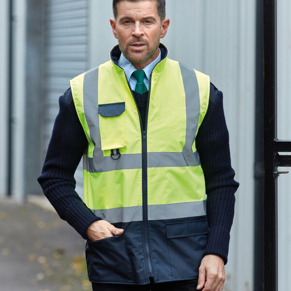 Hi-vis padded bodywarmer (HV005) Thumbnail