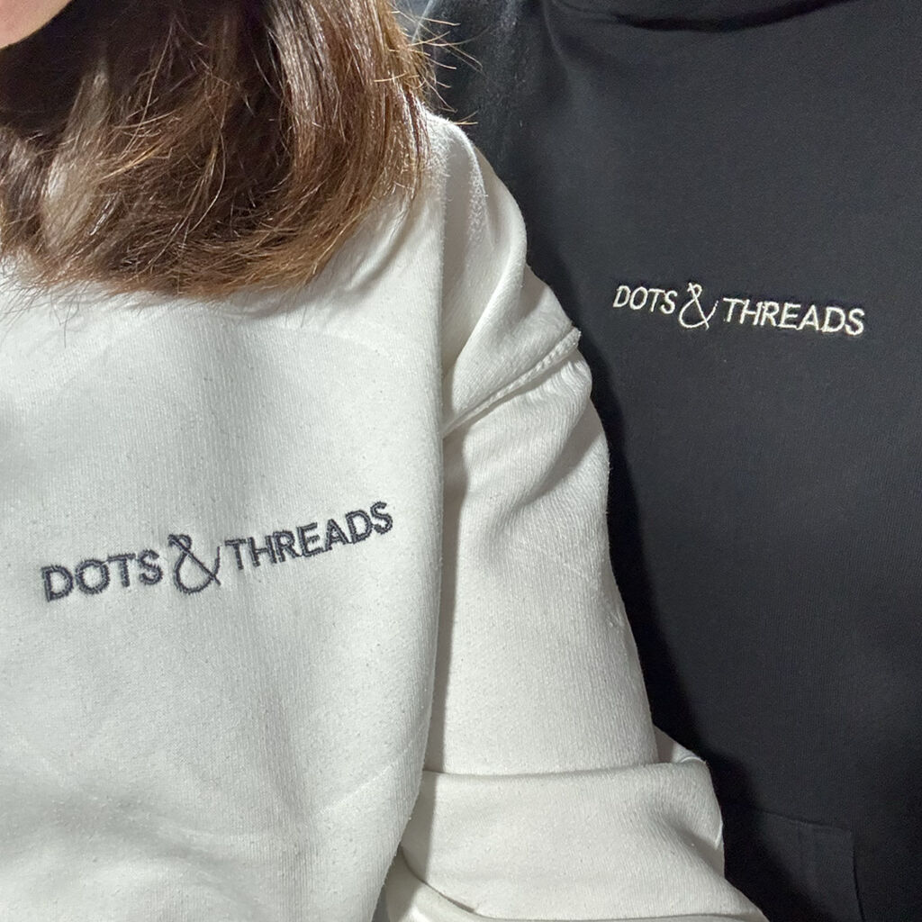 Dots & Threads embroidered hoodie